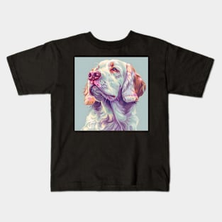 Clumber Spaniel in 80's Kids T-Shirt
